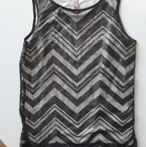 Banana Republic Chevron Sequin Tank 0 - Picture 2 of 3